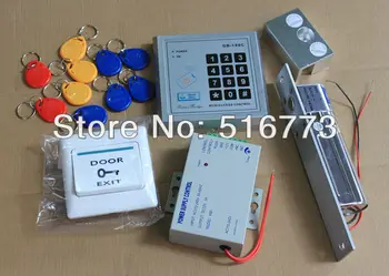 

RFID Proximity Card Door Access Control System with lock, power supply, cards,Aluminium Bracket GB-100C