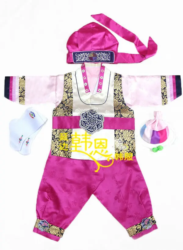 

2020 New Kids Children Korean Traditional Hanbok for Baby Boy Birthday Party Korean National Kid Dolbok Birthday Dress Gift