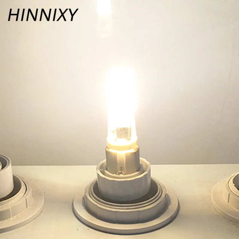 Hinnixy 5 шт./лот диммируемая светодиодная COB G4 лампа G9 лампочка свет настоящий 2 8 Вт
