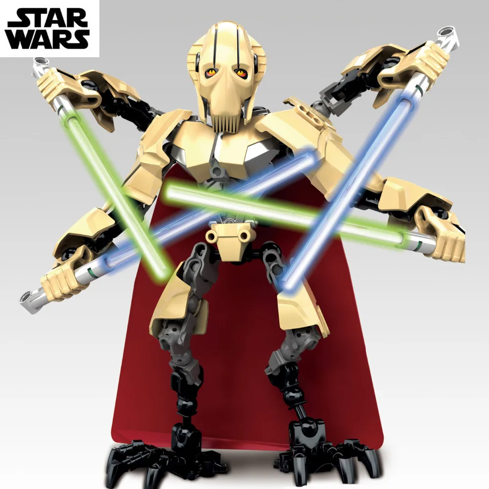 Beste 22 cm Star War Lightsaber Robot Algemene Grievous Clone OORLOG Bouwstenen minifig Action Figure Onderwijs Speelgoed Geschenken