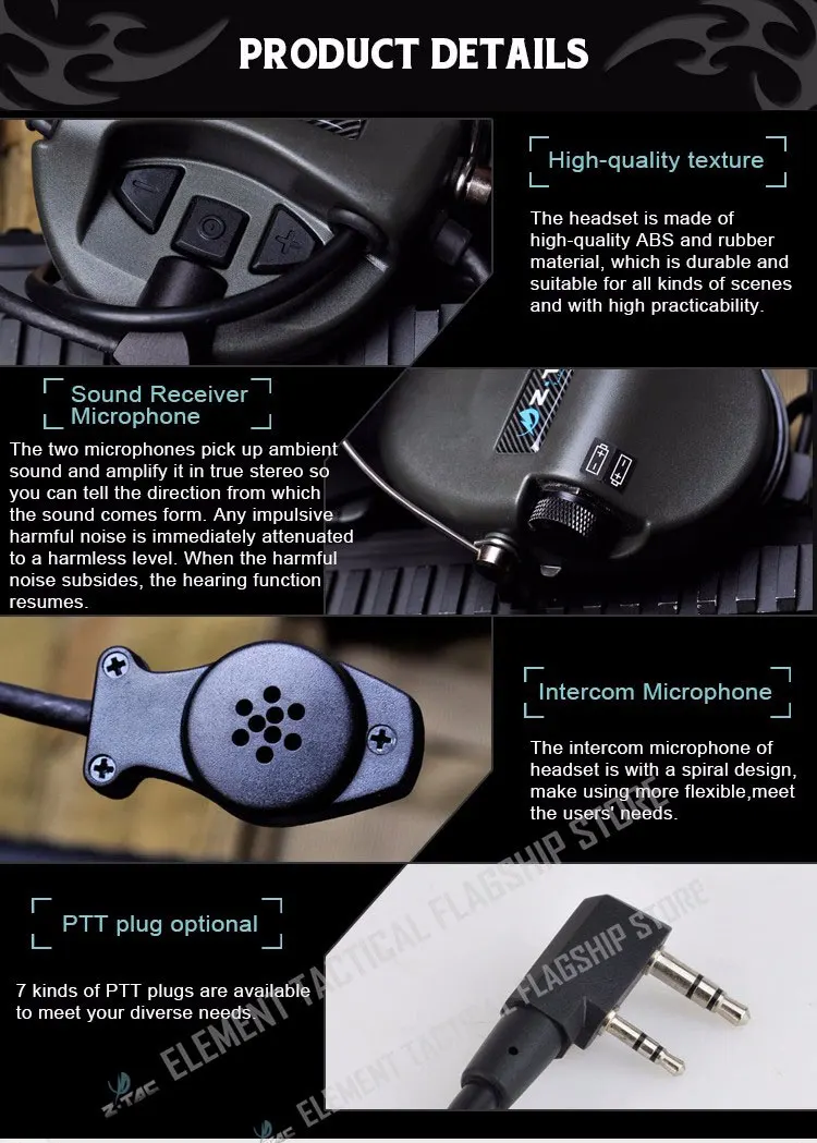 Тактическая гарнитура Sordin Z111 тактическая PTT для стрельбы U94 Мидленд