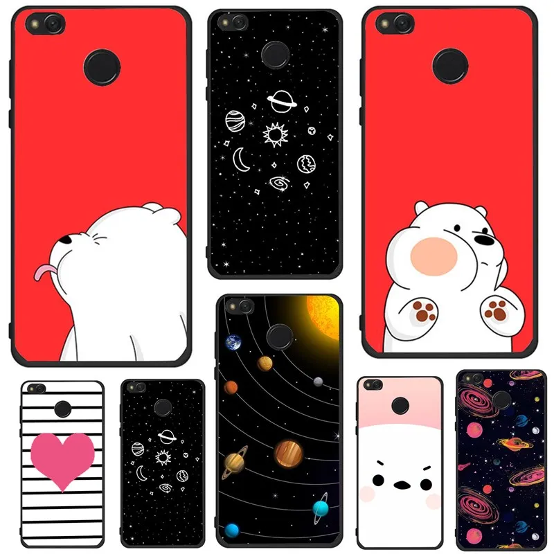 White Honey Bear Case For Xiaomi Redmi Note 4 A1 Universe Pink Plane 4A 4X 5A |