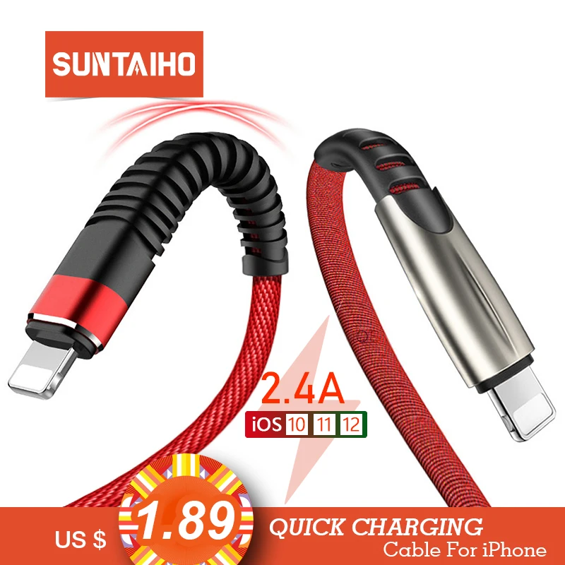 Suntaiho USB Cable Charger for iPhone x Xs Max XR 7 6s 5 SE 8 Fast Charging cord 1m 2A for iPhone iPad for Lightning Cable phone Suntaiho USB Cable Charger for iPhone x Xs Max XR 7 6s 5 SE 8 Fast Charging cord 1m 2A for iPhone iPad for Lightning Cable phone