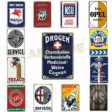 Оловянные металлические знаки Bosch Texaco мотор сервис домашний декор гараж магазин офис человек пещера аксессуары Подарки для мужчин