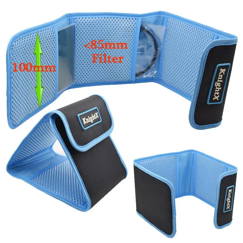 KnightX камера UV CPL FLD ND цветной фильтр кошелек адаптер для объектива кольцо сумка для хранения Чехол держатель 3 4 6 карманов 49 мм 52 мм 58 мм 82