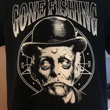 Футболка «ушел на рыбалку», Мужская Дизайнерская одежда с круглым вырезом, топы в стиле хип-хоп