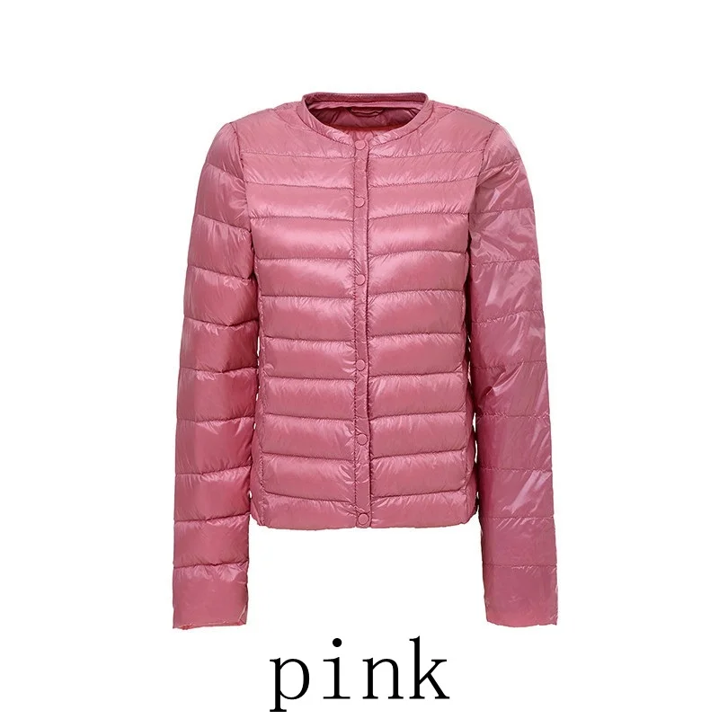 Бренд NewBang, женский пуховик, ультра легкий пуховик, Женское пальто без воротника, пуховый светильник, портативная тонкая куртка - Цвет: pink