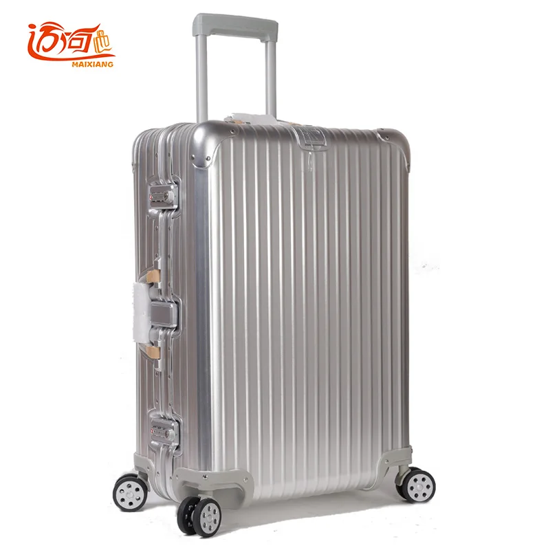 100% Full Aluminum Rolling Luggage Luggage Trolley Suitcase Trolley Antique Suitcase Kinder Koffer Rolling