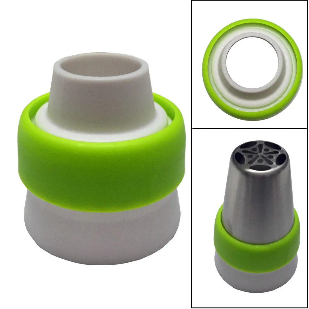 

1 pcc Large Russian Tulip Icing Piping Bag Nozzle Converter Cream Cupcake Cake Decorating Fondant Tools Random Color