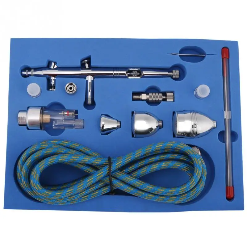 

1 Set Spray Gun Airbrush gun 0.3mm 0.2mm 0.5mm Nozzles 2cc 5cc 13cc Cups Tube Set Kit fit for Art Painting Tattoo Manicure Craft
