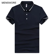 

MENSWORE New High Quality Casual Men's Polo Shirt Pure color Fashion Short Sleeve Shirts Men's Polo Clothing Plus Size XXXL