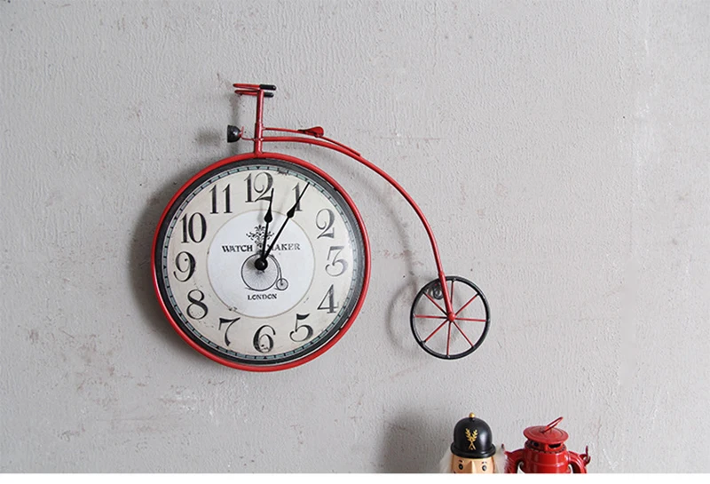 Велосипедные колеса винтажные настенные часы промышленный Декор ранциент креативные кованые железные часы украшение в виде Метопа Бар Настенные часы C5T130