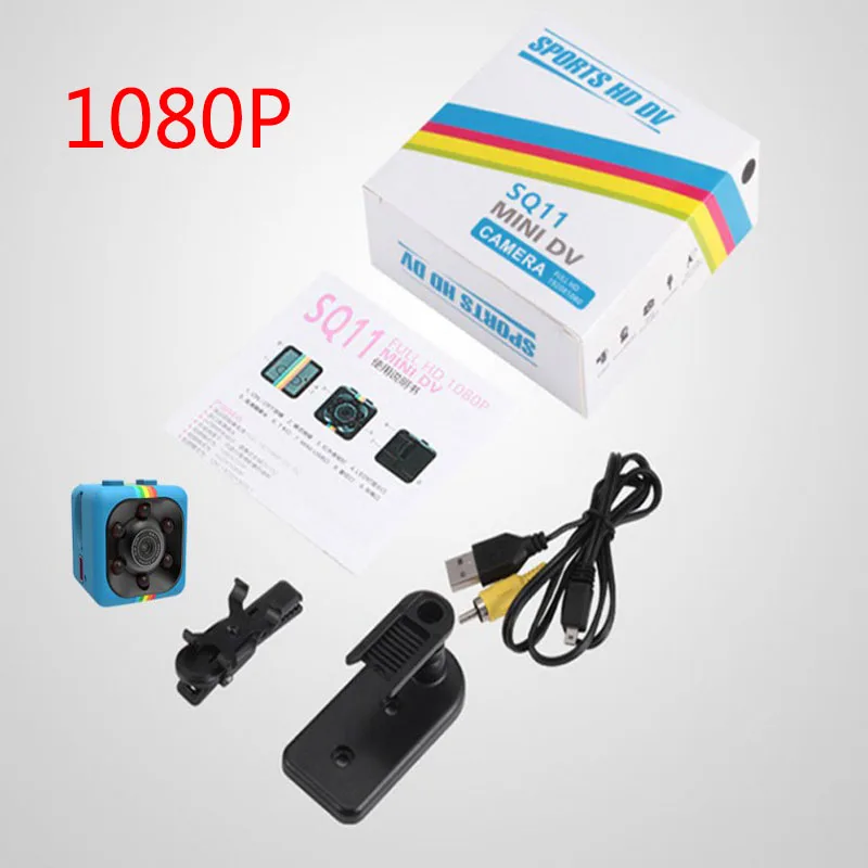 Новинка 1080P SQ11 мини-видеокамера Спортивная DV мини-камера Спортивная DV инфракрасная камера ночного видения Автомобильная DV Цифровая видеокамера - Цвет: Серебристый