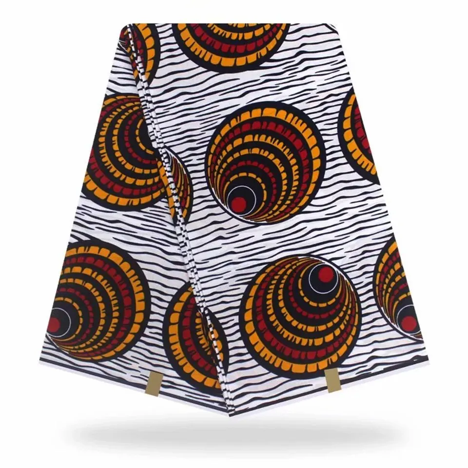 6 ярдов белый воск Mitex/африканские ткани Kitenge/Pagnes/ткани Africain/Lapa/Chitenge DF-63 | Дом и сад