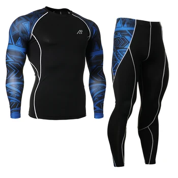 

Men's Sportsman Wear CompressionSkin-Tight Shirts&Tights Set Yoga Clothing Set Gym Training MMA Workout Fitness CPD/P2L-B1