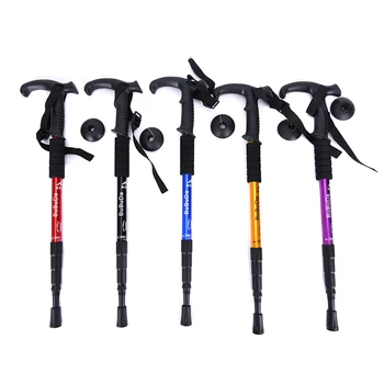 

Anti Shock Nordic Walking Poles Sticks Telescopic Trekking Hiking Folding Walking Stick Canes with Rubber Tips Protectors