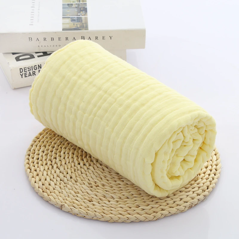  Six-Layer Baby Bathing Towel Soft Washing Gauze Saliva Towel for Infant Solid Newborn Handkerchief 