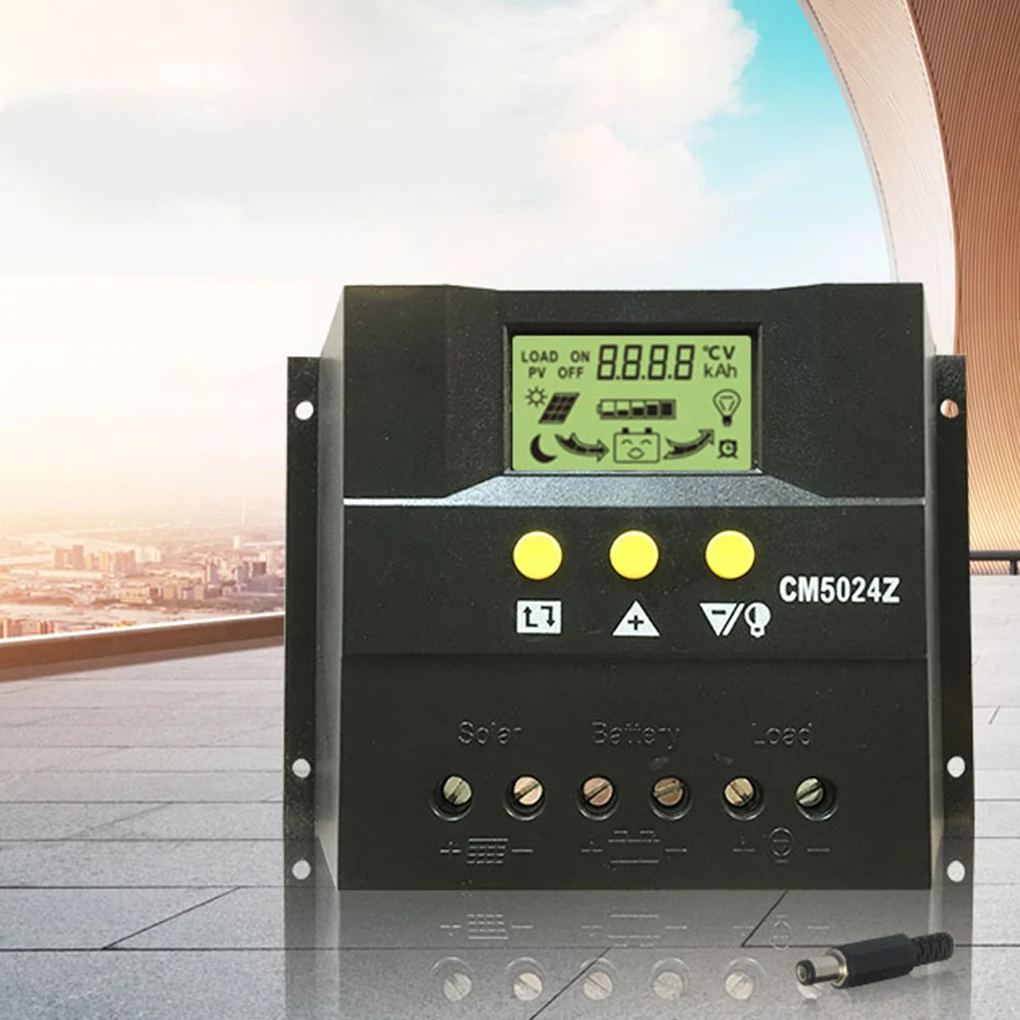 

Wide LCD Display Current 50A Solar Controller Intelligent Identification Solar Panel Battery Charging Regulator 12V/24V