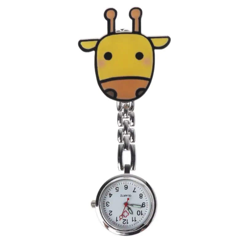 

Quartz Nurse Watch Hang Clip Medical Watches Pocket Watch Cartoon Cute Fashion Silver Pendant Chest Portable Hanging Jewelry