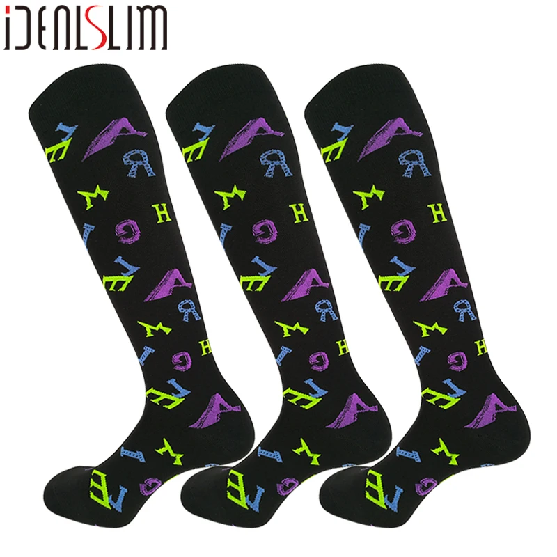 IDEALSLIM 3 Pairs Compression Knee High Stockings for Women Men Outdoor Pressure | Женская одежда