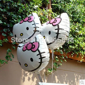 

Hot 10pc/lot 53*51cm new design cartoon hello kitty helium balloons mylar ballon for baby shower birthday party decoration kids