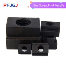 Peng Fa 35#steel T-nut sleeve Steel T-type Sliding Nut Milling Working Table Fixing T-bolts T Slot Nuts Set T-slots Nut For T Tr t