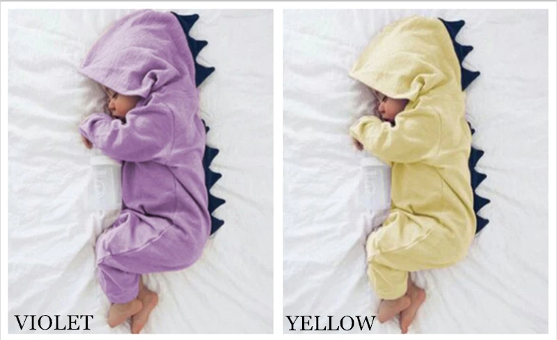 baby rompers toddler boy girl cute 3d dinosaur jumpsuit spring warm clothes solid cotton romper unisex hooded playsuit clothing (8)_