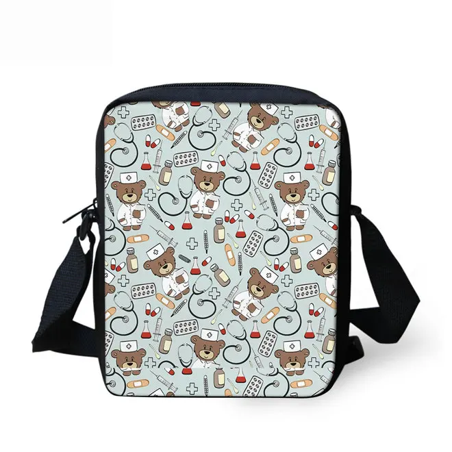 FORUDESIGNS/мультяшный медведь узор с изображением сиделки рюкзак для школьников Набор детских школьных сумок для девочек-подростков школьные сумки - Цвет: YQ985E