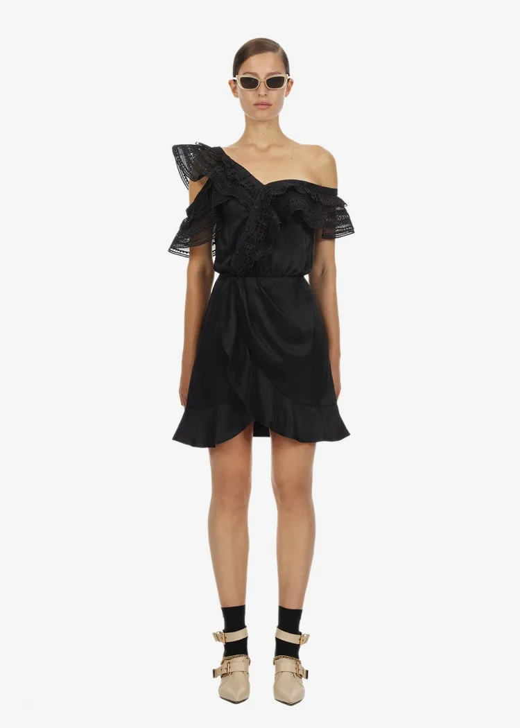 2019 Mini Dress Celebrity Backless Sexy One-Shoulder Women Hollow Out Night Club Sleeveless Body con Party Dresses Wholesale