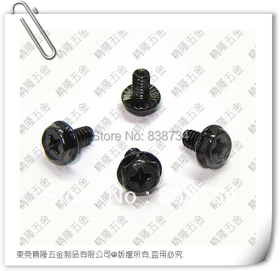6 32*6 carbon steel black harden finished computer case screw
