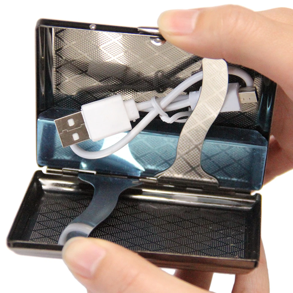 Automatic Metal Rechargeable Cigarette Case USB Electronic Lighter Box