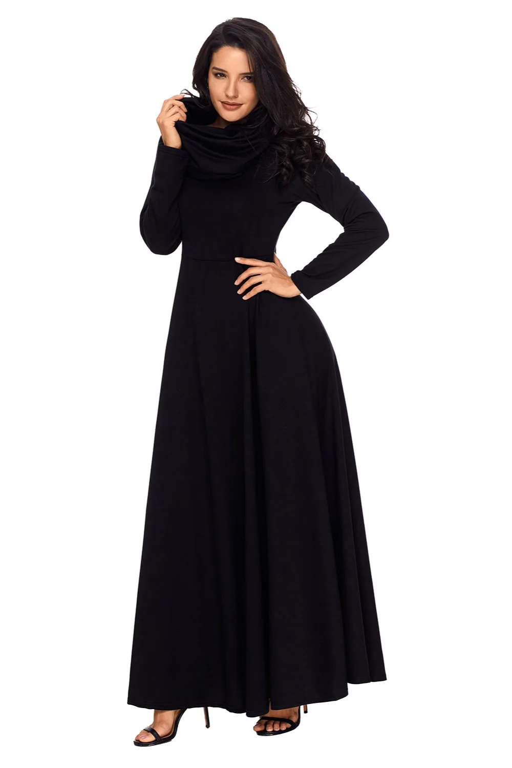 black winter gown