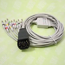 Kompatibel mit 15pin ZOLL ECG/EKG maschine die 10 blei IEC 4,0mm bananenstecker ekg-kabel