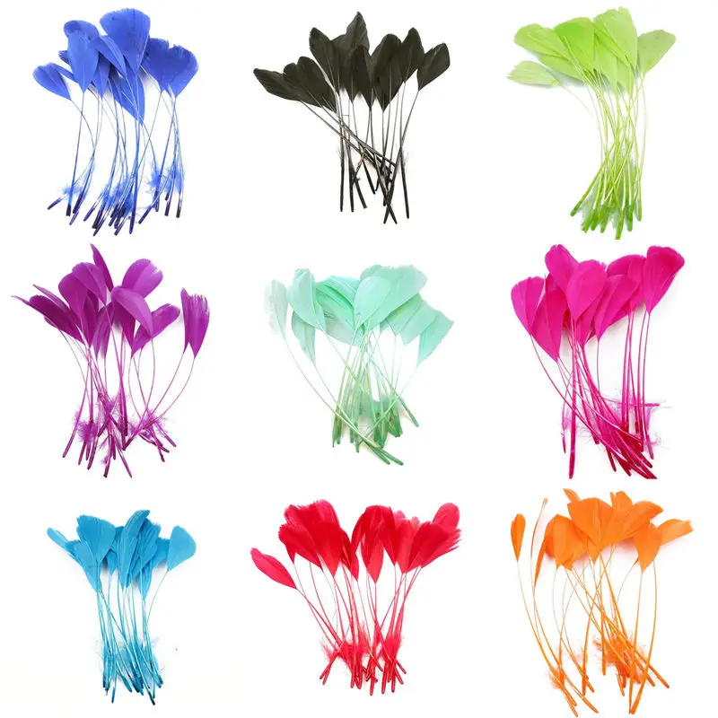 

Wholesale 50-100Pcs 15-20cm Multi Color Small Long Goose Feathers Natural feather for DIY Handwork Wedding Jewelry Decoration