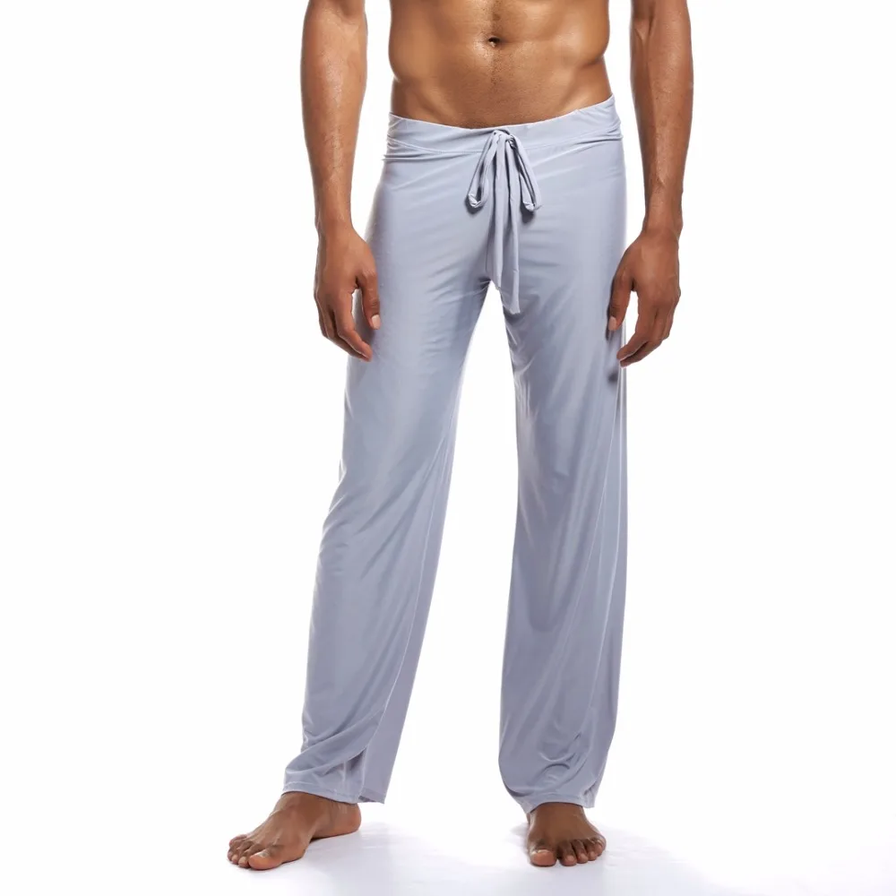 Летние брюки hombre, Мужская одежда, брюки, одежда из шелка, гладкие удобные мужские брюки для бега, йоги, домашние пижамы