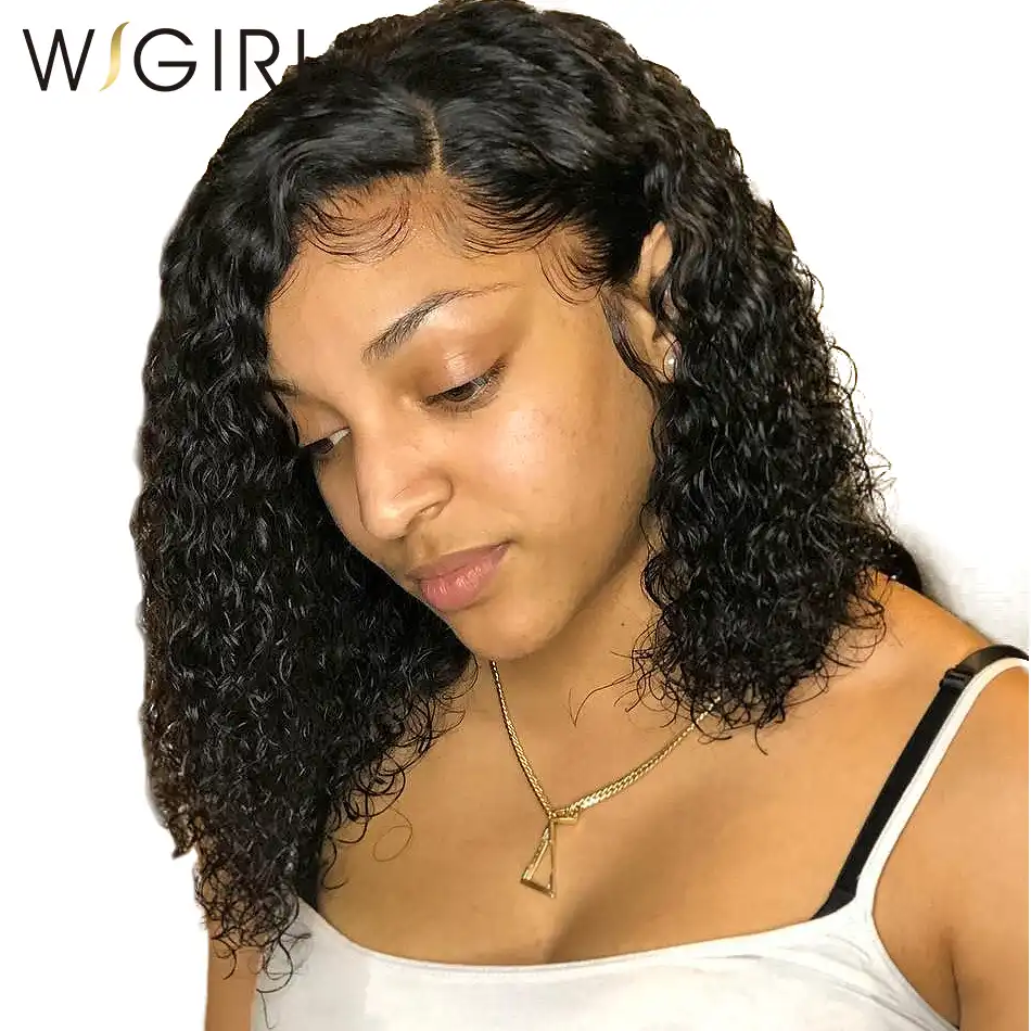 Wigirl Hair Afro Kinky Curly Hair Short Human Hair Wigs Natural