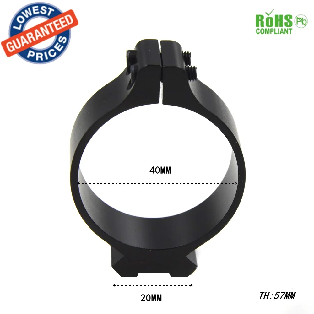 40mm Tactical Barrel Ring 20mm Scope bases Sighting Telescope Clamp