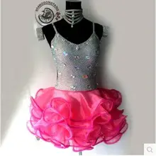 Стиль латинский танцевальный костюм Алмазный марлевый конкурс латиноамериканских танцев платья для женщин детские латинские танцевальные платья S-4XL