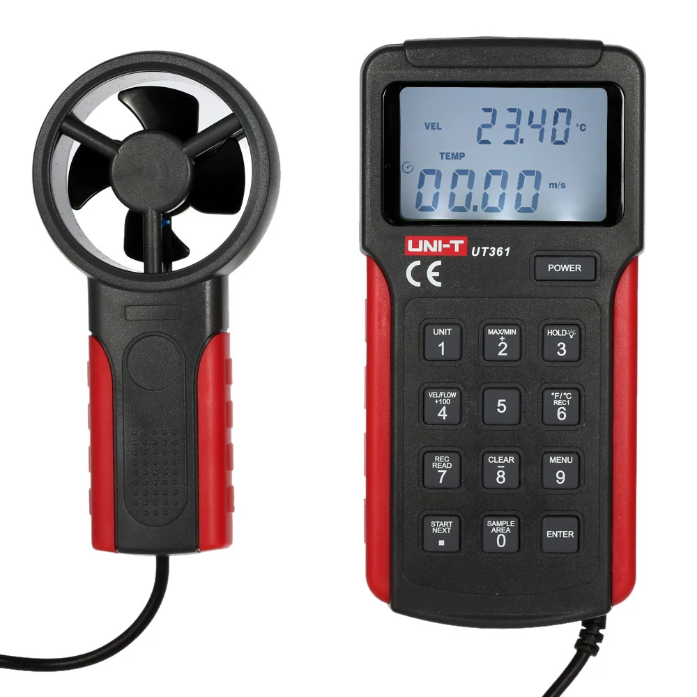 UNI T UT361 Anemometer Wind Speed gauge meter Air Velocity Flow