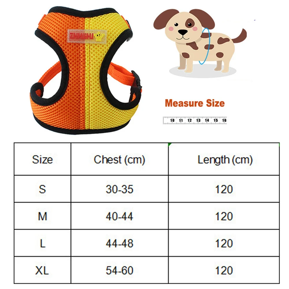 Модный жилет для собак с поводком, набор из разноцветных нейлоновых сеток, жилет для кошек, жгут для маленьких средних собак, щенков, чихуахуа, свинца, Walki
