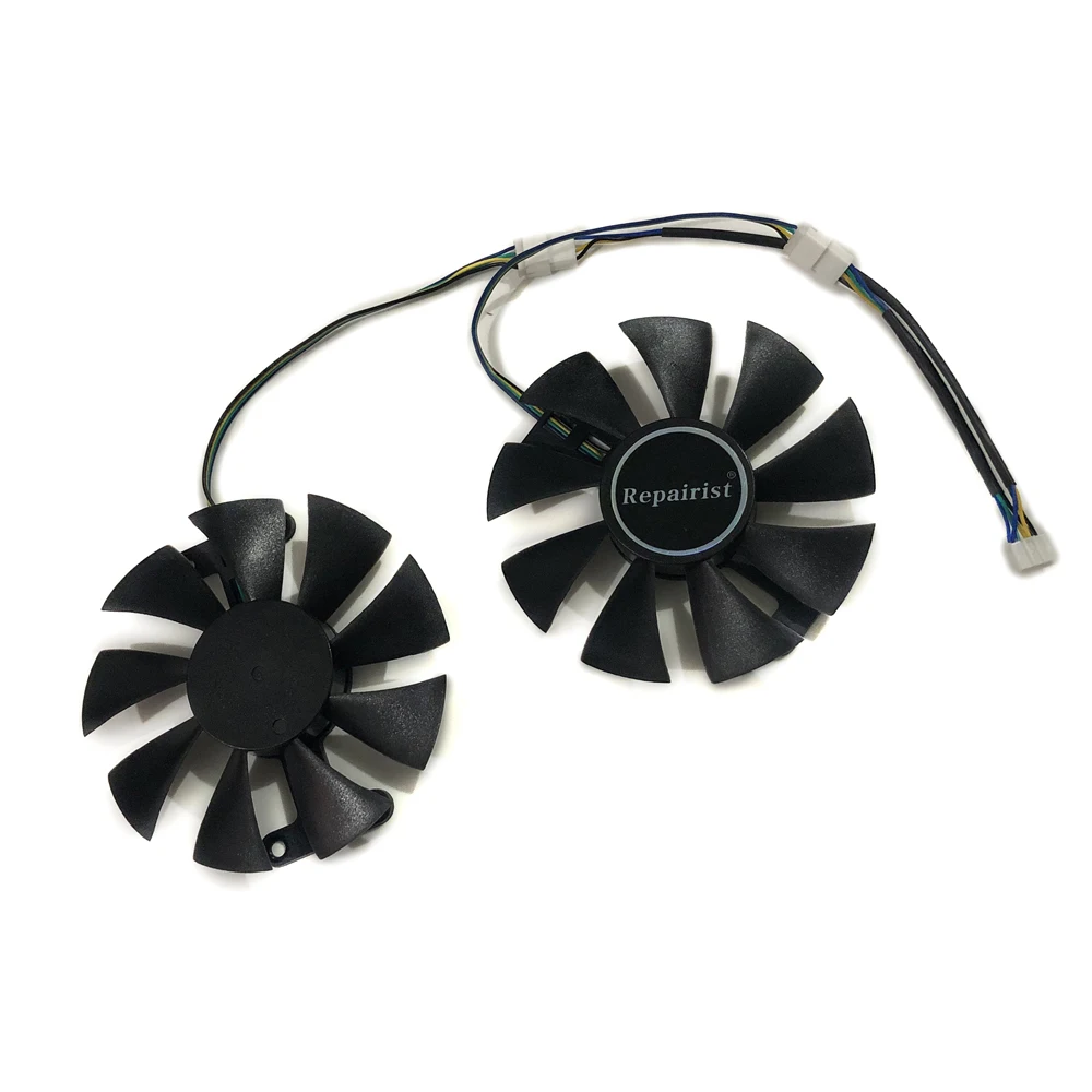 2 шт./компл. RX580 GPU Графика кулер VGA вентилятор для Radeon PowerColor красный дракон RX 580 4GB