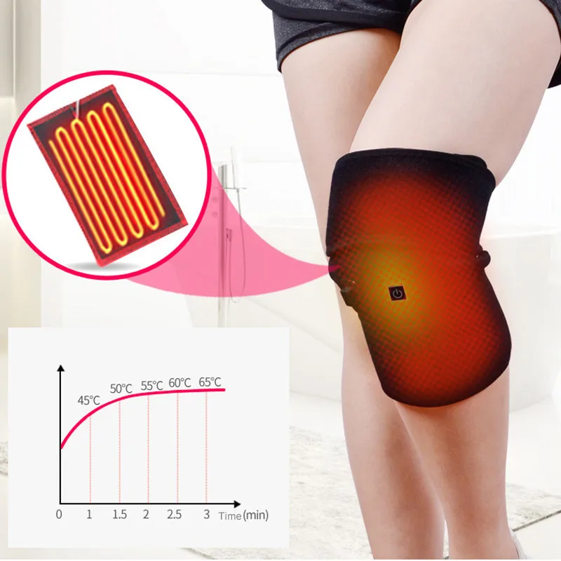 

Dropship Warmer Motorcycle Kneepad Heating Knee Pad waterproofing Thermal Therapy Arthritis Pain Relief Support Brace Protector