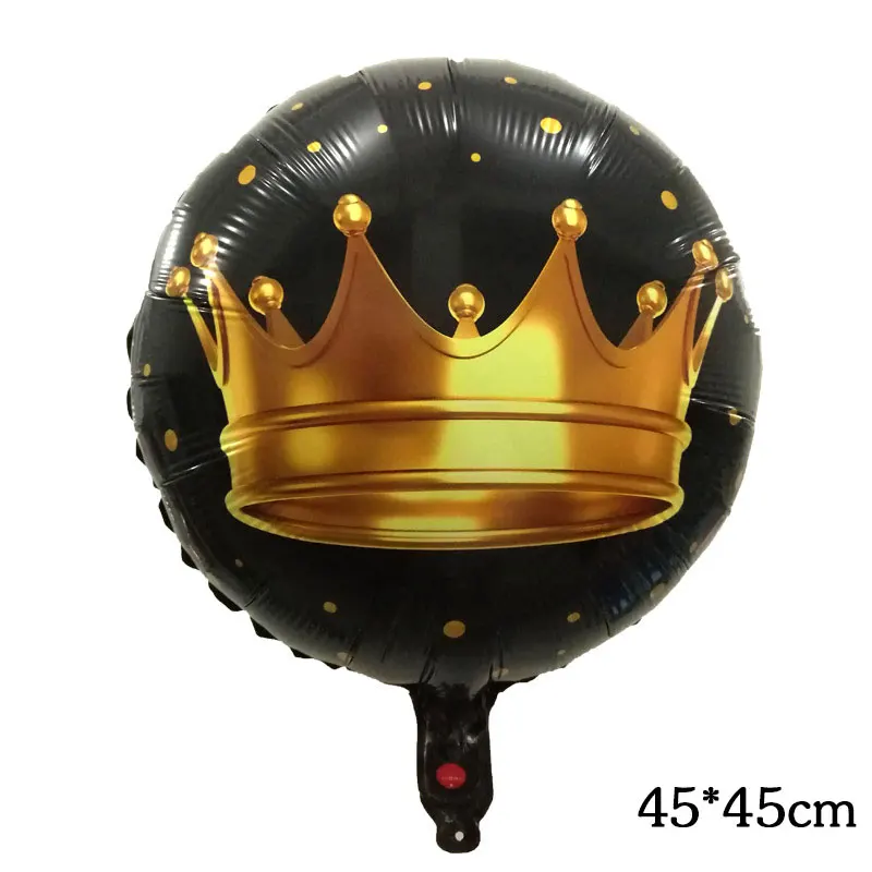 20 штук 18 дюймов Золотая Корона шар Свадьба День рождения фольгированные шары Принцесса Черный девичник вечерние украшения baby shower globos
