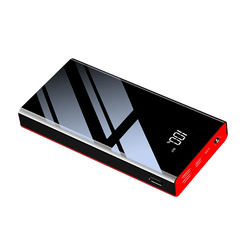 NOHON 30000 мАч Внешний аккумулятор с тремя usb-портами светодиодный дисплей для iPhone Meizu huawei 2.1A Быстрая зарядка прочный и портативный внешний аккумулятор - Цвет: Red