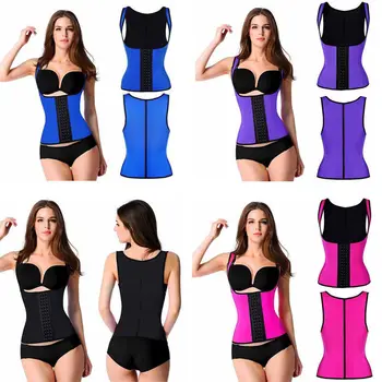 

Women's Latex corset Underbust Waist Trainer Steel Boned Shapewear Corset Waist Cincher Vest Body Shaper espartilhos e corpetes