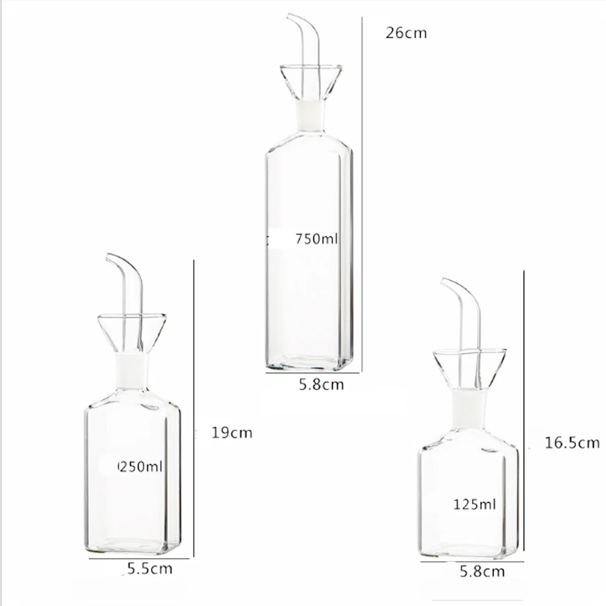 Диспенсер оливкового масла масло с уксусом бутылка Poure Стекло без каких-либо капельного бутылочный носик герметичные Кухня здоровый соусник 125/250/500 мл