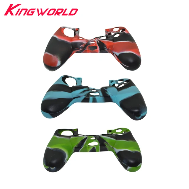 Cheap 10pcs High quality 3 color Camouflage Soft Silicone Cover Case Protection Skin For Sony for Playstation 4 for PS4 Controller