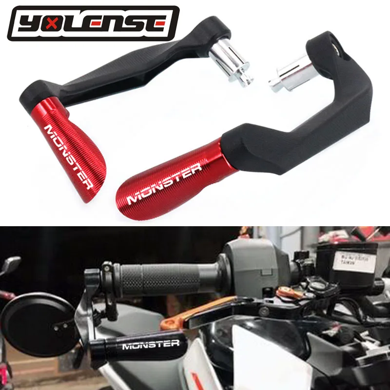

For DUCATI Monster 821 695 696 797 1200 1200S 1100 1100S 7/8" 22mm Handlebar Grips Guard Brake Clutch Levers Guard Protector