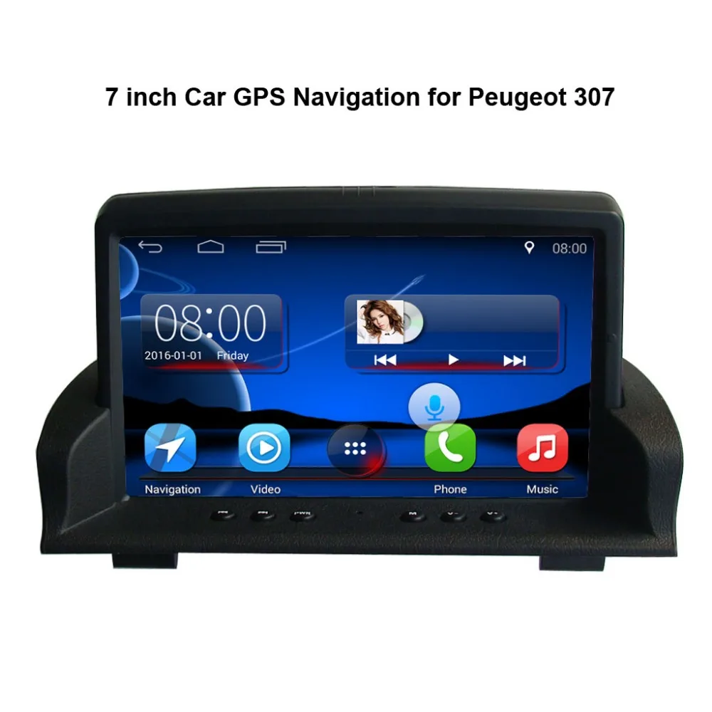 7 inch Android Capacitance Touch Screen Car Media Player for Peugeot