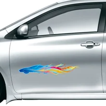 Colorful Car Flames Fashion Car Sticker Waterproof Reflective Decal Vinyl Custom Made Home DIY Car Decoration